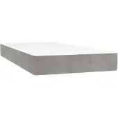vidaXL Taschenfederkernmatratze für Kinder Mittel Hellgrau 80x160 cm Samt