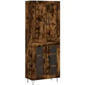 vidaXL Highboard Räuchereiche 69,5x34x180 cm Holzwerkstoff