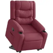 vidaXL Relaxsessel mit Aufstehhilfe Weinrot Stoff