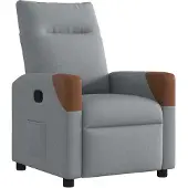 vidaXL Relaxsessel Hellgrau Stoff