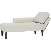 vidaXL Chaiselongue mit Kissen und Rechter Armlehne Creme Samt