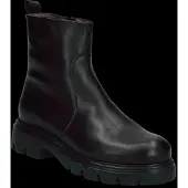 Wonders für Damen. A-4305_5716_5792 Stiefeletten aus Leder Bones 05 Schwarz (39), Wohnung, 1 bis 3 cm, Keine, Lässig