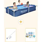 Bestway Steel Pro Rechteckig - 221x150x43 cm - 3-teilig S22705