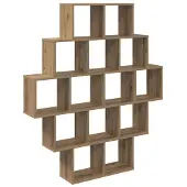 vidaXL Wandregal Artisan-Eiche 120 x 20 x 136 cm Holzwerkstoff
