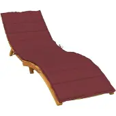 vidaXL Sonnenliegen-Auflage Melange Weinrot 200x50x4 cm Stoff