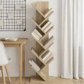 vidaXL Baumbücherregal 6-stufig 30 x 18 x 100 cm Holzwerkstoff