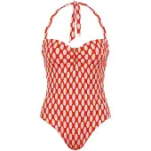 Naturana Badmode Badeanzüge Dames | Grösse: 40 | Farbe: Rot/Weiß