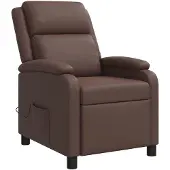 vidaXL Massage Relaxsessel Braun Kunstleder