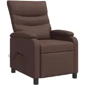 vidaXL Massage Relaxsessel Braun Kunstleder