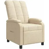 vidaXL Liegesessel Creme Stoff