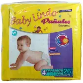 Baby lindo Diapers T4 9-15 Kg 26 Units