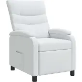 vidaXL Liegesessel Weiß Stoff