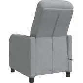 vidaXL Massage Relaxsessel Hellgrau Stoff