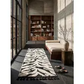 KADIMA DESIGN Läufer Tiermotiv Monochrom 80 x 300 cm - MARA