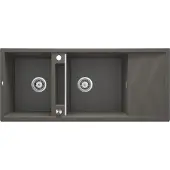 Deante 2-bowl magnetic granite sink with drainer