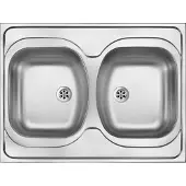 Deante ZM6 stainless 2-bowl sink - drop-in