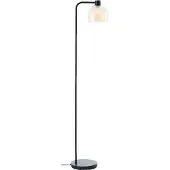 Lightbox Stehlampe, 1,53 m, Amber-bernsteinfarben, Glas, Schwarz
