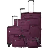 Travelite Cubis - 4-Rollen-Trolley Set 5tlg. (berry)