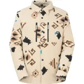 Picture Organic Clothing - Sherpa-gefüttertes Overshirt - Bemidji Jkt Emeral Print für Herren - Größe S - Beige