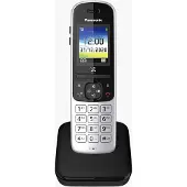 Panasonic KX-TGH710, DECT-Telefon, Kabelloses Mobilteil, Freisprecheinrichtung, 200 Eintragungen, Anrufer-Identifikation, Schwarz, Silber