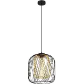 Globo Lighting LED, Pendelleuchte DICHTI, Schwarz, Drahtgeflecht, H 150 cm