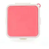 Jojomino Tragbare Silikon-Sandwich-Aufbewahrungsbox für die Mikrowelle, Bento-Schulfrühstücks-Lunchboxen, wiederverwendbarer Toastbehälter, Rosa