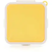 Jojomino Tragbare Silikon-Sandwich-Aufbewahrungsbox für die Mikrowelle, Bento-Schulfrühstücks-Lunchboxen, wiederverwendbarer Toastbehälter, Gelb