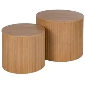 Home24 Couchtisch Moween 2er-Set in Esche Hell | Gr.: onesize