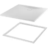 Bette BetteFloor Side Duschwanne mit Minimum-Wannenträger und BetteAntirutsch Pro, 1200x800mm, 3387-430AE,T1