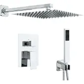 vidaXL Verborgenes Duschsystem (Quadrat) Silber Edelstahl 201