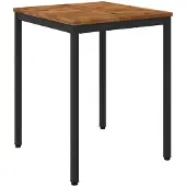 Syfax Gartentisch Natürlich und Schwarz 60 x 60,5 x 75 cm