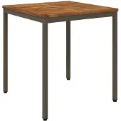 Syfax Gartentisch Natur und Kaffee 70 x 68,5 x 75 cm