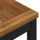 vidaXL Couchtisch Natürlich und Schwarz 80 x 80,5 x 45 cm