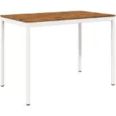 vidaXL Gartenbar-Tisch Natürlich und Weiß 147 x 88,5 x 105 cm