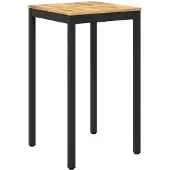 vidaXL Gartenbar-Tisch Weiß und Schwarz 60 x 60,5 x 105 cm
