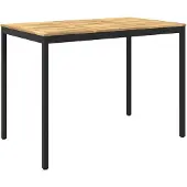 Syfax Gartenbar-Tisch Weiß und Schwarz 147 x 88,5 x 105 cm