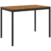 vidaXL Gartenbar-Tisch Natürlich und Schwarz 147 x 88,5 x 105 cm