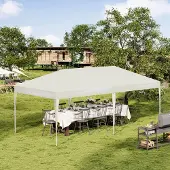 EUGAD Gartenpavillon 3x6m Pop-Up Faltzelt mit 6 Seitenwänden wasserdicht