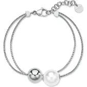 Brosway - Double steel bracelet with synthetic pearl Perfect BPC54