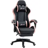 Vinsetto GAMING-CHAIR Kunstleder Schaumstoff Nylon Stahl Schwarz Blau