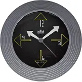 MPM -Quality Wanduhr Fidolino rund 250 mm Kunststoff Grau