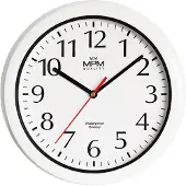 MPM -Quality Wanduhr Santha rund 310 mm Kunststoff Weiß