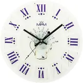 MPM -Quality Wanduhr Provence Glas Ø 300 mm lautloses Quarzuhrwerk
