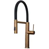 EsseBagno Architekturbad-Waschbecken mit ausziehbarer Duschbrause, gebürstetes Kupfer, Marke:
