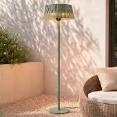 LUCANDE Stand-Heizstrahler Pyravo, grün, 200 cm, Alu, IP44 Pyravo, grün, Aluminium, Modern