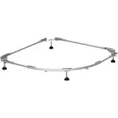 Bette BetteFloor Corner Fuss-System für Duschwannen, 1000x1000mm, B52-3164
