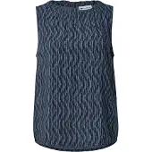 Street One Blusentop , Damen, Gr. 38, blau (ashen blau), Web, Obermaterial: 100% Viskose, gemustert, normal hüftbedeckend, Rundhals, abgesteppte Kante, Blusen Blusentop, Blusentop mit grafischem Muster