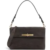 Abro Leather Suede Twist Shoulder Bag
