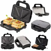 Adler Sandwichtoaster XXL 1300 W Antihaftplatten Schnelles Aufheizen Format