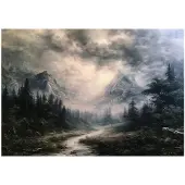 WALLARENA Fototapete Wald in Grau | Gr.: 200 x 140 cm